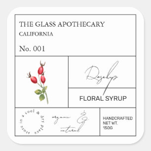 Apothecary Rosehip Label