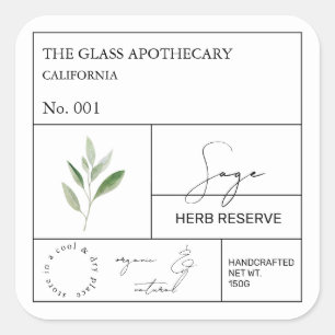 Apothecary Sage Label