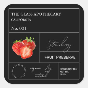 Apothecary Strawberry Label