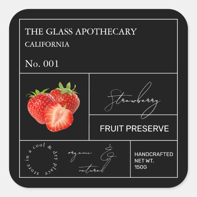 Apothecary Strawberry Label (Front)
