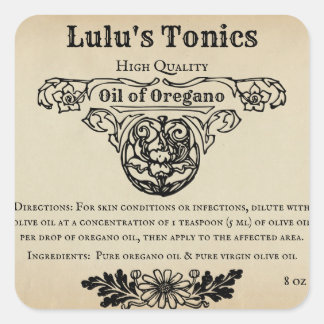 Apothecary Style Labels