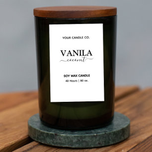 Apothecary Style Vertical Candle Branding Labels