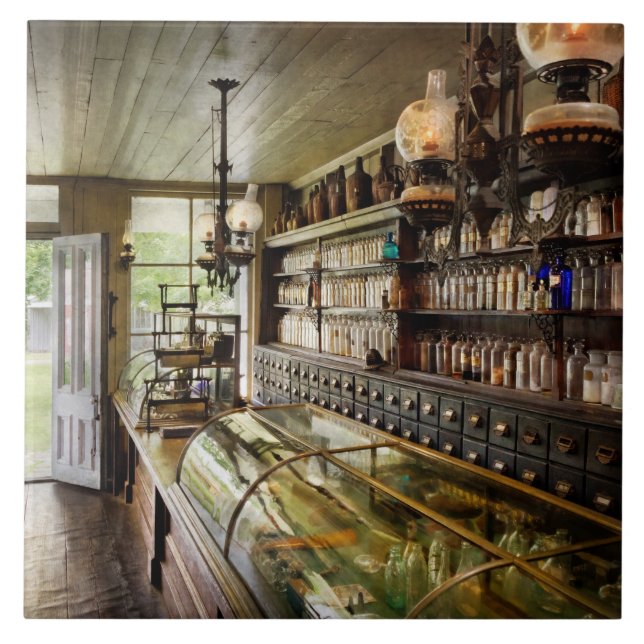 Apothecary - The compounder Ceramic Tile (Front)