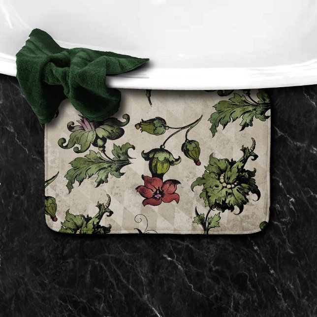 Apothecary Witch Plant | Steampunk Botanical Herbs Bath Mat (Creator Uploaded)