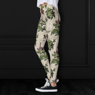 Apothecary Witch Plant Steampunk Botanical Herbs Leggings