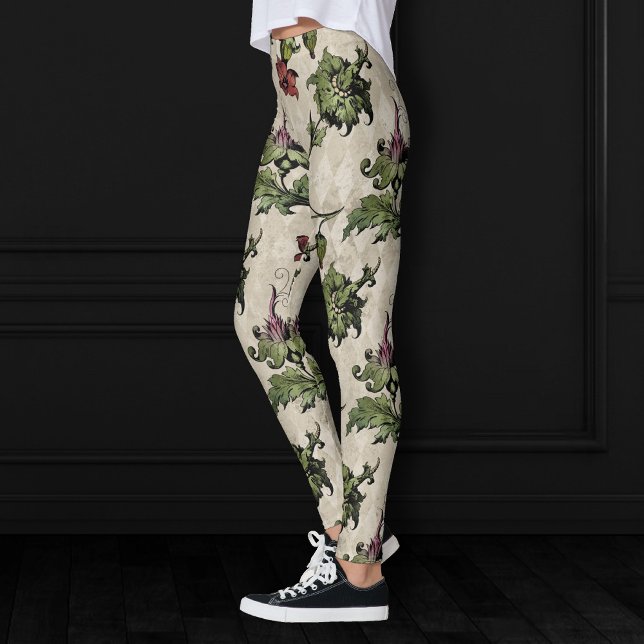 Apothecary Witch Plant | Steampunk Botanical Herbs Leggings (Creator Uploaded)