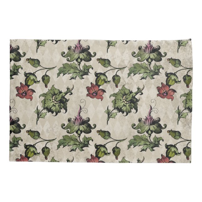 Apothecary Witch Plant | Steampunk Botanical Herbs Pillowcase (Back)