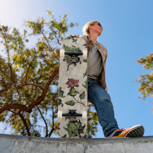 Apothecary Witch Plant   Steampunk Botanical Herbs Skateboard