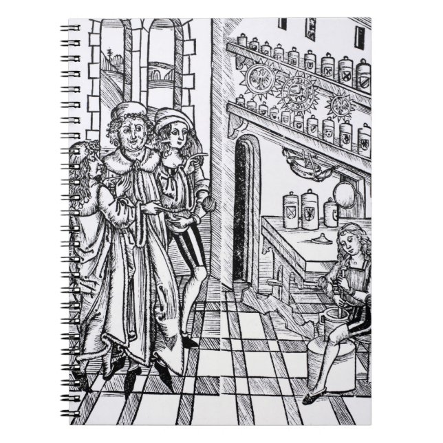 Apothecary's shop, from 'Das Buch der Cirugia' pub Notebook (Front)
