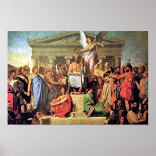 Apotheosis Of Homer By Ingres Jean Auguste Dominiq Poster