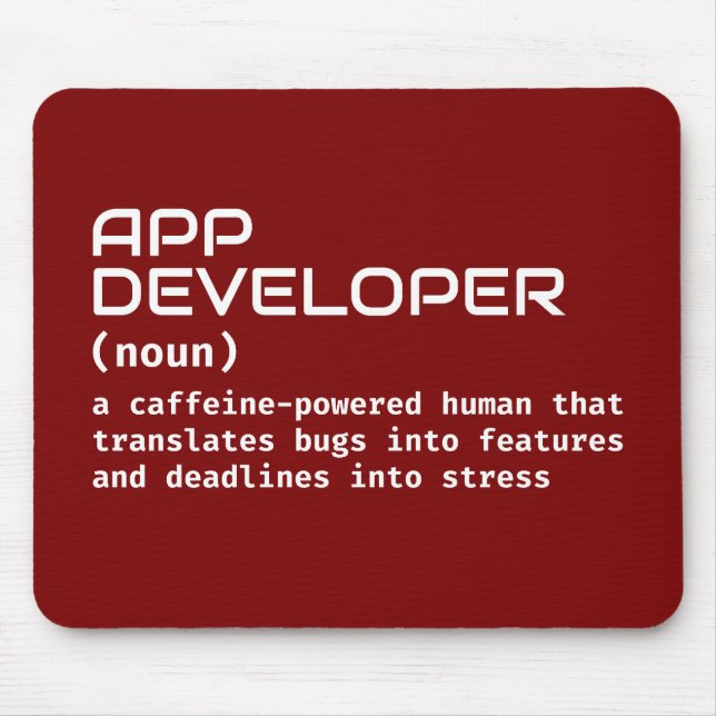 App Developer Job Definition Gift Mouse Pad (Front)