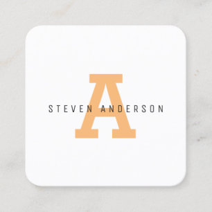 App icon shape with back monogram square business card