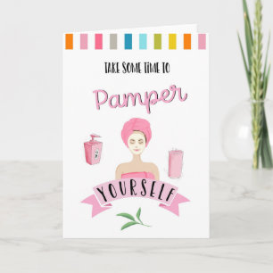 app pamper yourself card for friend 30th
