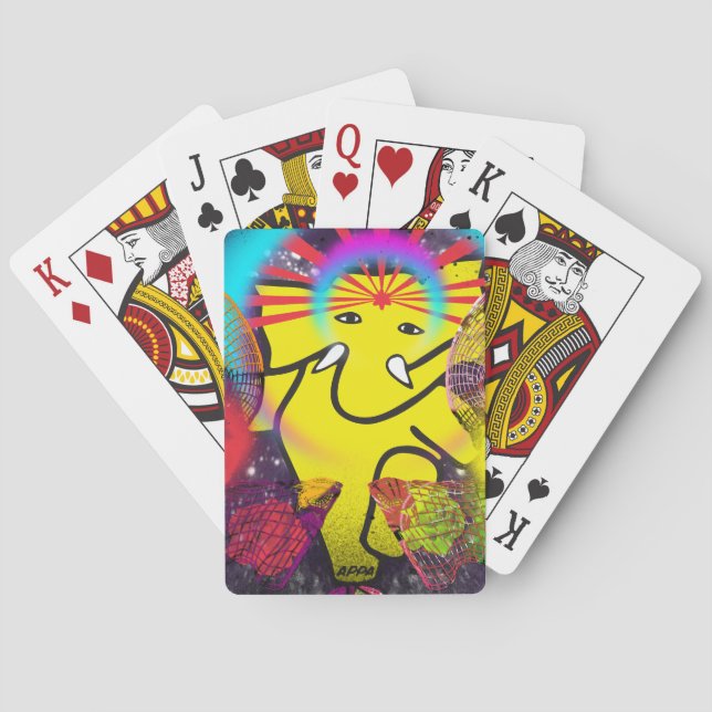 Appa the dancing elephant playing cards (Back)