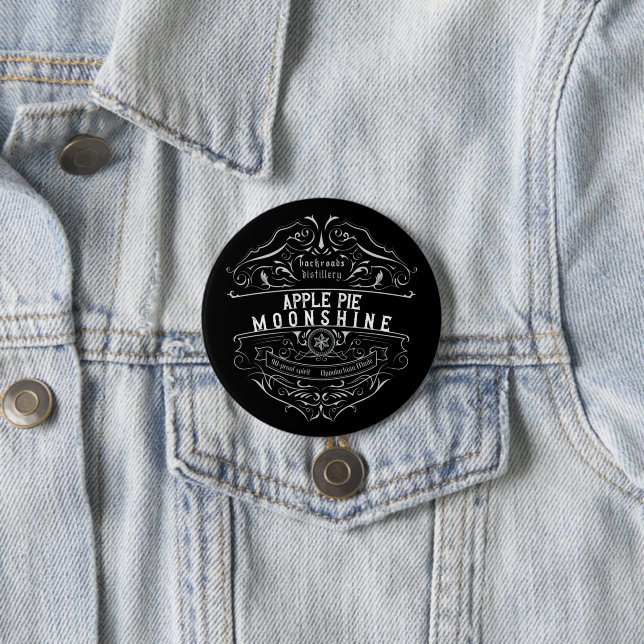 Appalachia Moonshine Label 7.5 Cm Round Badge (In Situ)