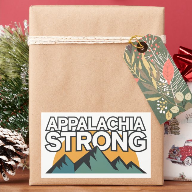 Appalachia Strong Rectangular Sticker (Holiday)