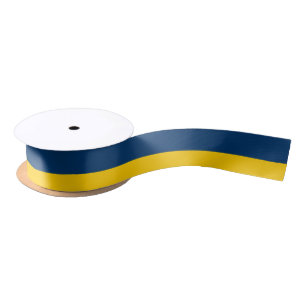 Appalachian Gold and Blue-Striped Ribbon Satin Ribbon
