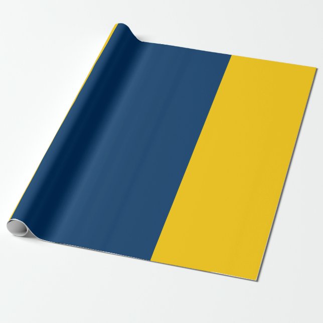 Appalachian Gold and Blue Wrapping Paper (Unrolled)