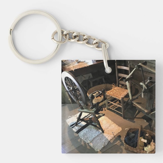 Appalachian Home Life at Mabry Mill, Virginia Post Key Ring (Front)