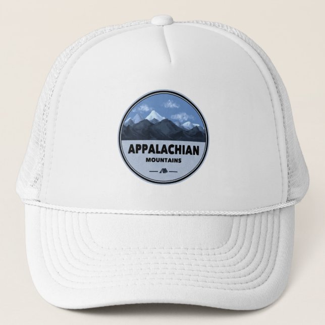 Appalachian Mountains Camping Trucker Hat (Front)