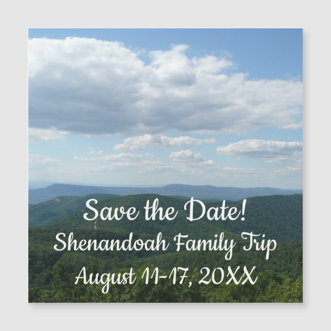 Appalachian Mountains I Shenandoah Save the Date (Front)