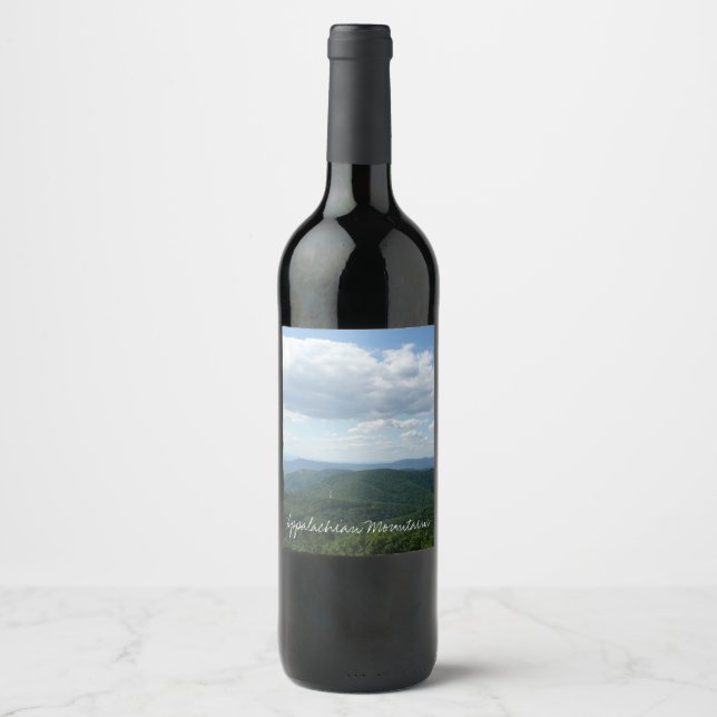 Appalachian Mountains I Shenandoah Wine Label (Front)