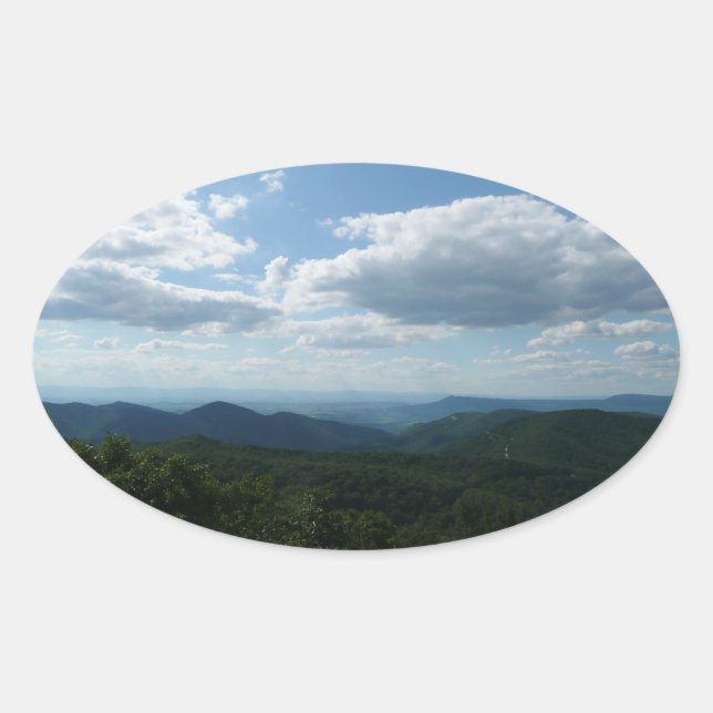 Appalachian Mountains II Shenandoah Oval Sticker (Front)