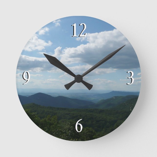 Appalachian Mountains II Shenandoah Round Clock (Front)