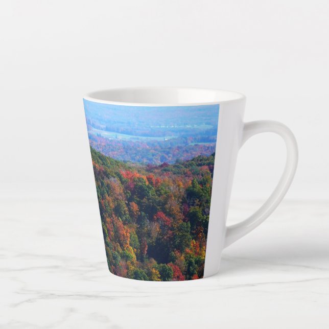 Appalachian Mountains in Fall Latte Mug (Right)