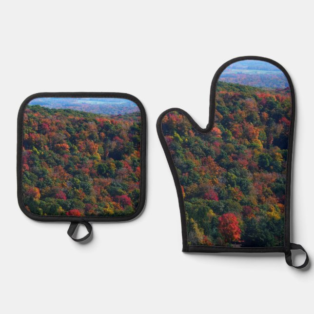 Appalachian Mountains in Fall Oven Mitt & Pot Holder Set (Front)