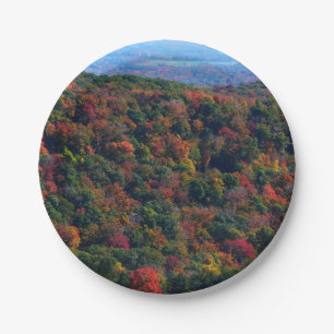 Appalachian Mountains in Fall Paper Plate