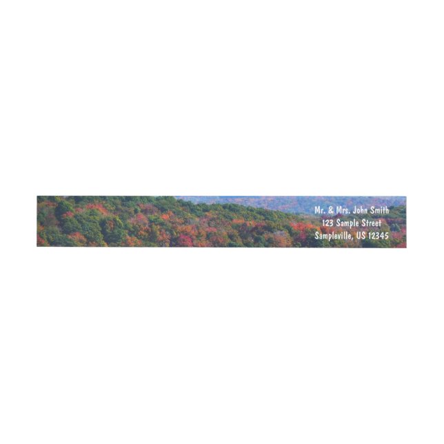 Appalachian Mountains in Fall Wrap Around Label (Individual)
