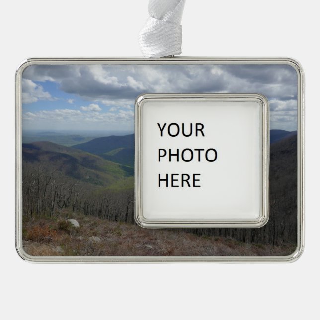 Appalachian Mountains in Spring Silver Plated Framed Ornament (Front)