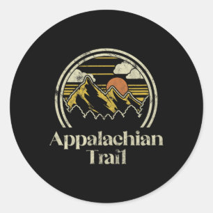 Appalachian Mountains Trail Vintage Hiking Camp Re Classic Round Sticker