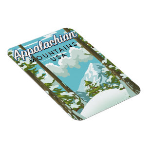 Appalachian Mountains Travel poster Magnet