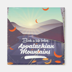 Appalachian Mountains vintage travel poster Magnet
