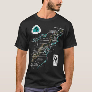Appalachian National Scenic Trail Map AT Map T-Shirt