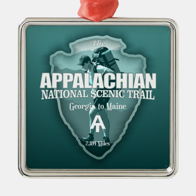 Appalachian Trail (arrowhead T) Metal Ornament (Front)