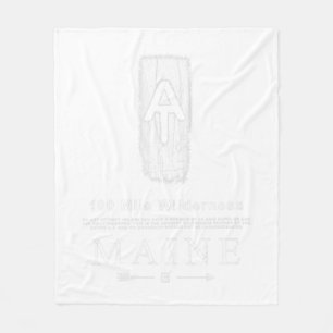 Appalachian Trail Blaze 100 Mile Wilderness Maine Fleece Blanket