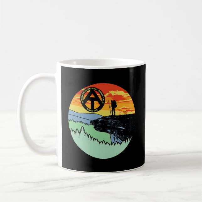 Appalachian Trail Hiker Mcafee'S Knob Hiking Coffee Mug (Left)