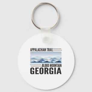 Appalachian Trail Hikers Hiking At Blood Mountain Key Ring