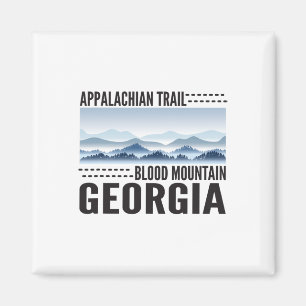 Appalachian Trail Hikers Hiking At Blood Mountain  Magnet