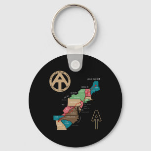 Appalachian Trail Hiking Map Key Ring