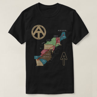 Appalachian Trail Hiking Map T-Shirt
