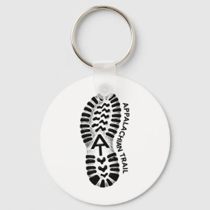 Appalachian Trail Hiking Shoe Footprint Key Ring