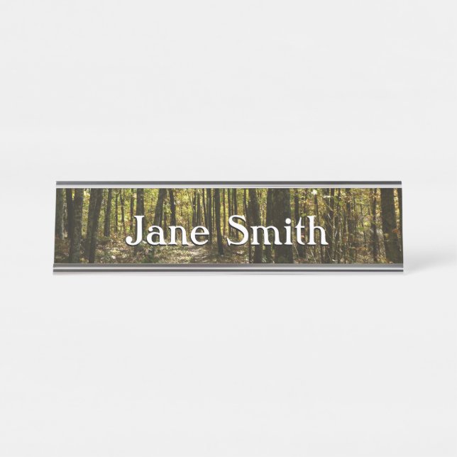 Appalachian Trail in October at Shenandoah Desk Name Plate (Front)