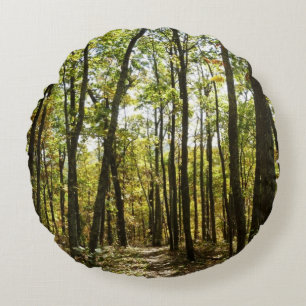 Appalachian Trail in October at Shenandoah Round Cushion