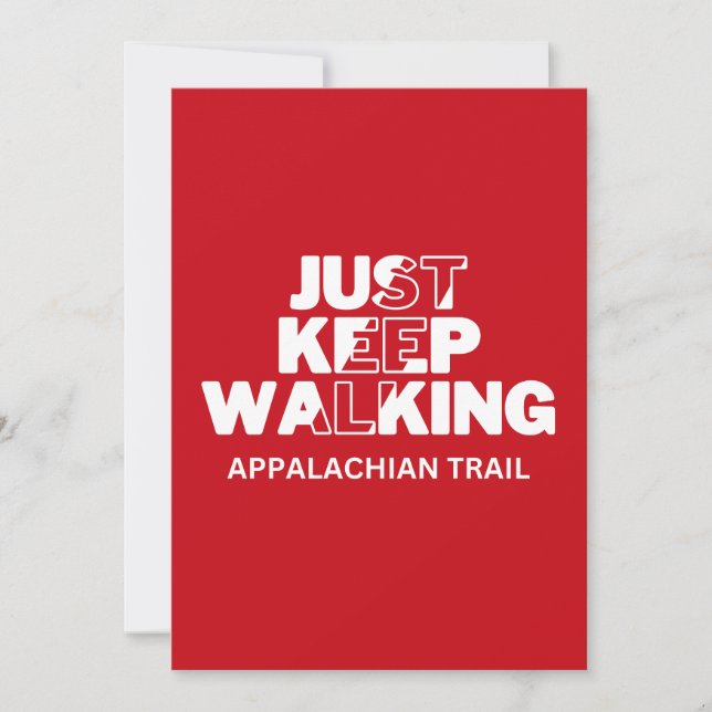Appalachian Trail "Just Keep Walking" Red Card (Front)