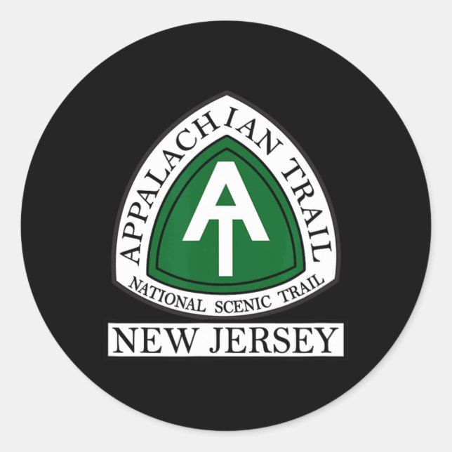 Appalachian Trail New Jersey Nj  Classic Round Sticker (Front)