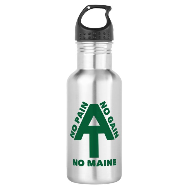 Appalachian Trail No Pain No Gain No Maine 532 Ml Water Bottle (Front)